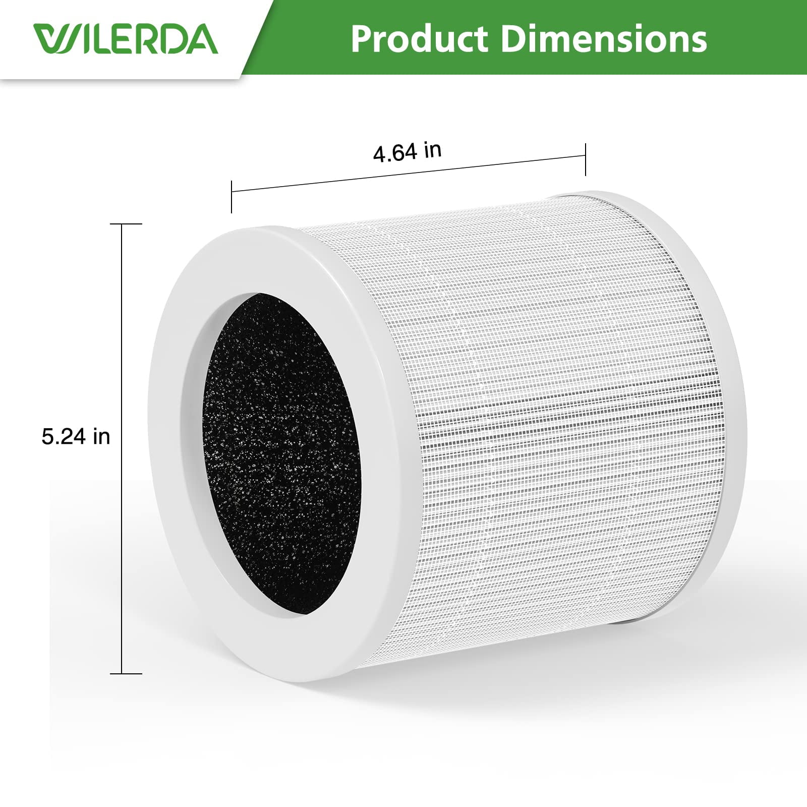 VEWIOR Official A1 A1W Air Purifier Replacement Filter H13 True HEPA Air Filter, Compatible with VEWIOR HQSC-50 HQKJ-80 A1 A1W Air Purifiers