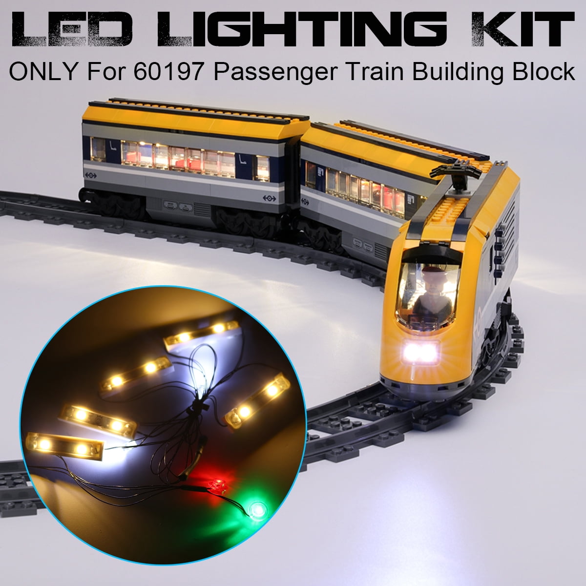 LED Light Kit For Lego 60197 Passenger Train Building Block Model Not Included Walmart