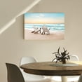 thumbnail image 4 of Beach Canvas Wall Art Bathroom: Seascape Coastal Picture Ocean Sunset Scene Print Tropical Seaside Painting Sea Seashore Artwork for Living Room Bedroom Decorations 20 x 16 Inches, 4 of 6