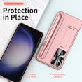 thumbnail image 6 of SaniMore Case for Samsung Galaxy S22 Ultra 6.8" 2022 with Hidden Kickstand & S Pen Slot & Stylus, Anti-scrctch Drop-proof Tough PC Backplane Anti-shock Slim Shell for Galaxy S22 Ultra, Rosegold, 6 of 7
