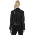thumbnail image 2 of Only Womens Bandit Faux Leather Biker Jacket, 2 of 5