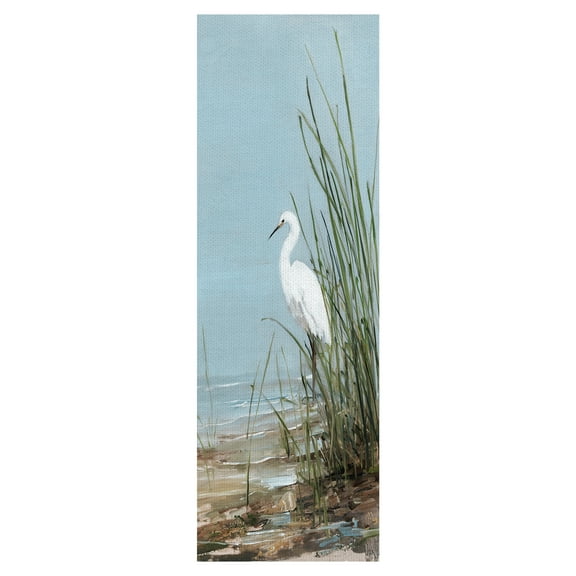 Masterpiece Art Gallery White Shorebird II by Sally Swatland Canvas Art Print 12" x 36"