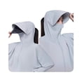 thumbnail image 5 of Women's Ice Silk Sun Protection Jacket with Detachable Brim and Full Face Coverage Featuring Lightweight Breathable Fabric Cuts for Summer Cycling Light Gray One Size, 5 of 5