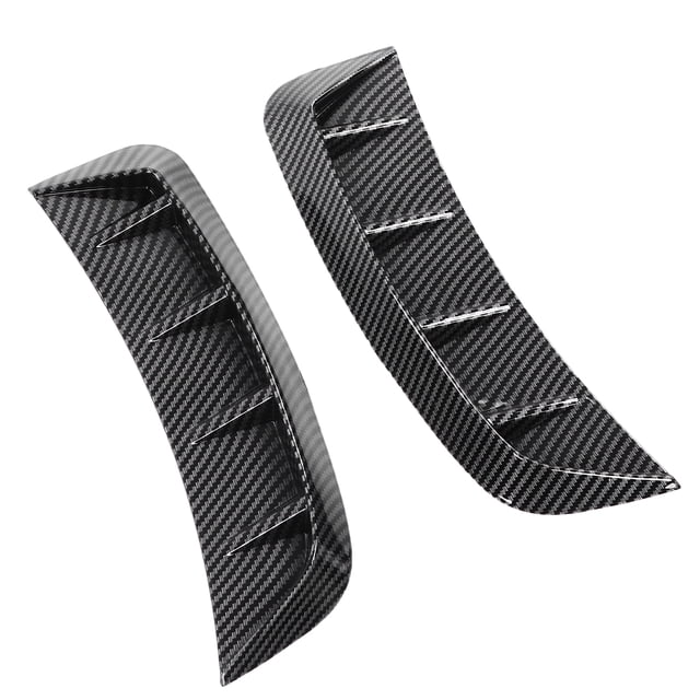 Side Vent Trim, Universal Fit Stable Performance 2Pcs/Set Side Air Vent Cover Trim Carbon Fiber Style For Car Exterior Decor