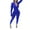 Blue, variant on Lisingtool Long Sleeve Jumpsuit Women's Solid Color Tight Zipper Jumpsuits for Women Dressy Black