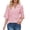 C-Pink204, variant on DHFJKG Women's Boho T Shirt Half Sleeve Summer Beach Hallow Out V Neck Solid Color Loose Fit Tunic Casual Tee Vacation Stylish Tops