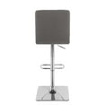 thumbnail image 2 of CorLiving Quinn Modern Fabric Upholstered Indoor Adjustable Height Barstools, Medium Grey (Set of 2), 2 of 9