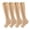 2 Pair Beige, variant on 1/2/3/5 Pairs 20-30mmhg Compression Socks with Zipper for Men & Women Open Toe Knee High Sports Clothing Stocking Athletic Socks