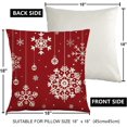 thumbnail image 3 of Christmas Throw Pillow Covers 18 x 18 Inch Set of 4 Holiday Decorations Winter Decorative Cotton Linen Fabric Pillowcase for Christmas Home Sofa Couch Décor, 3 of 6