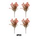 thumbnail image 2 of Inteprter 4 pack/lote elegante ramo de flores artificiales decoración de flores artificiales para interiores o exteriores Decoración camelia otoño rojo, 2 of 6