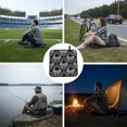 thumbnail image 6 of Skull With Peony Rose Foldable Seat Cushion for Bleachers, Stadium Seats, Camping & Outdoor Events, Portable Lightweight Pad with Carabiner, 6 of 6