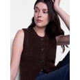 thumbnail image 5 of Scenario Women's Button Front Textured Sweater Vest, Lightweight, Sizes XS-XXXL, 5 of 7