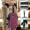 thumbnail image 5 of COEQINE Forearm Crutch Bag with 2 Zipper Pouch Rose Pink Leopard Print Walking Cane Accesories, Zipper Pouch, Hands-Free, Organize Daily Essentials, for Seniors Men Women, 5 of 7