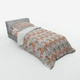 thumbnail image 2 of Ambesonne Floral Bedding Set 3 Pcs, Retro Warm Colored Fall, Twin, Coral Yellow Grey, 2 of 2