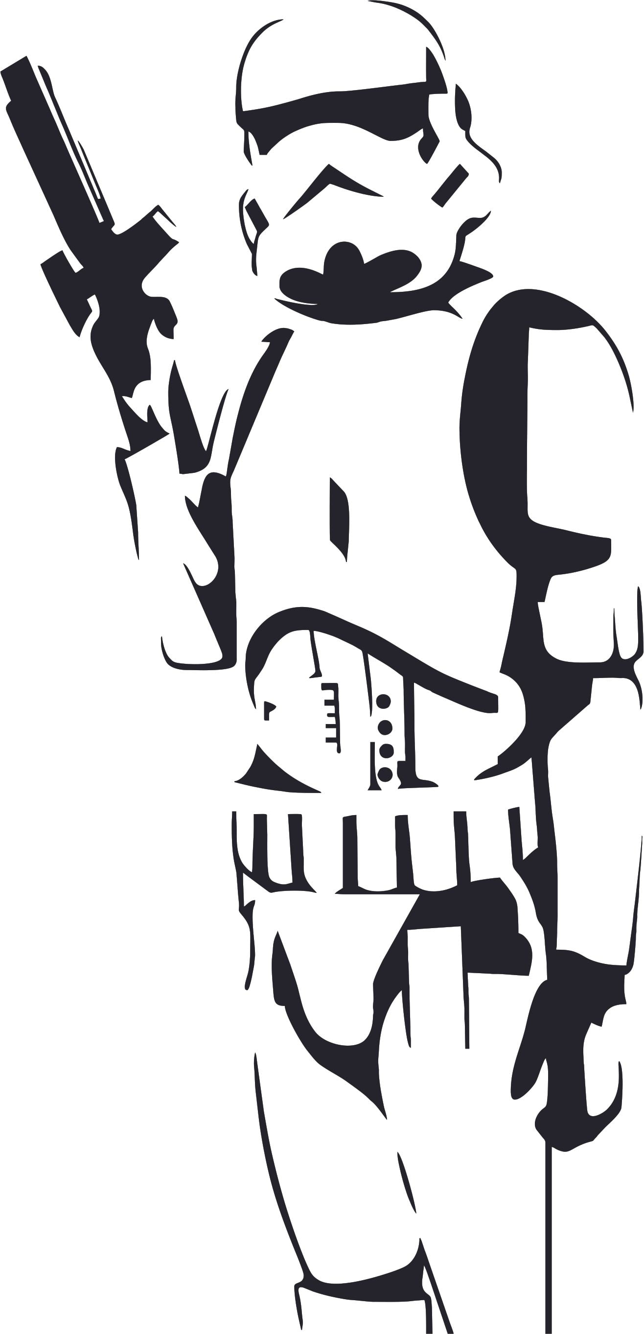 Storm Trooper Star Wars Cartoon Character Wall Art Vinyl Sticker Design Dec...