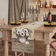 thumbnail image 2 of Table Runners 70 Inches Long Dress Scarves, Farmhouse Flowers Farmhouse Coffee/Dining/Kitchen Table Decor, Holiday Table Runner, Retro Floral Leaves Country Wood Board 13x70 Inch, 2 of 9