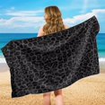 thumbnail image 4 of Uorisanigo Car Seat Cover Protector Gray Leopard Print Sweat Towel Seat Covers Bucket Fit Beach Swimming Outdoor Sports Universal Fit Most Cars Women Men Easy to Install, 4 of 7