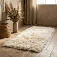 thumbnail image 3 of Stylish 2x5 Flokati Rug-Runner | Long 3” shag pile | 100% natural wool | Authentic Greek Flokati | Off White Area Rug, 3 of 5