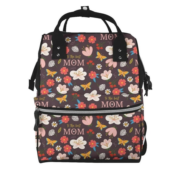 Easygdp To The Best Mom para Bolsa de Bebé de Gran Capacidad con Múltiples Bolsillos, Bolsa de Pañales para Padres, Bolsa de Viaje Organizada y Elegante