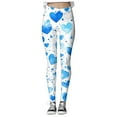 thumbnail image 3 of Mepaouo Women's Valentines Day Tights with Hearts Skinny Sporty Sexy Leggings Printed Pants Sizes S-2X, 3 of 6