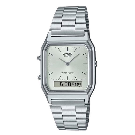 Casio Vintage Analog Digital White Dial Quartz AQ-230A-7A Women's Watch
