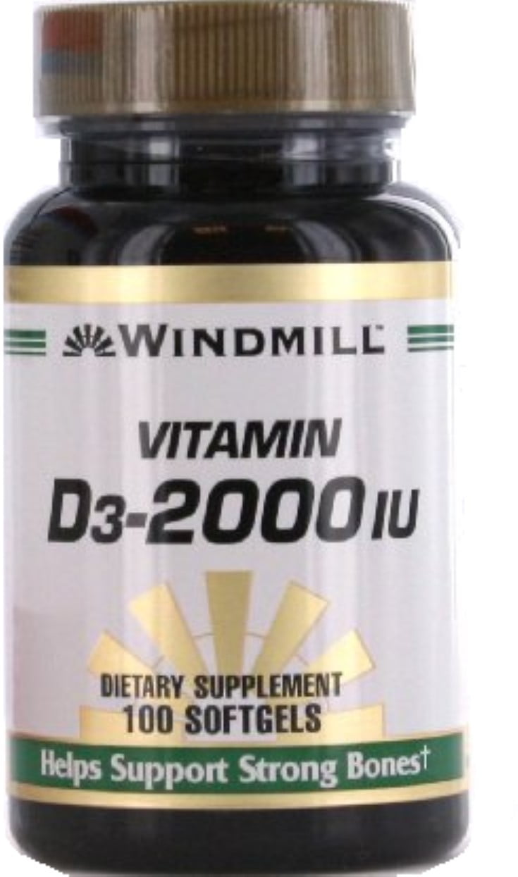 Windmill Vitamin D3-2000 IU Softgels 100 ea