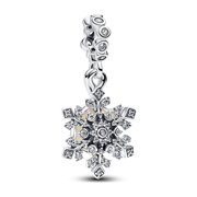 Pandora Opalescent Snowflake Double Dangle Charm