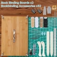 thumbnail image 4 of NiHome 35 PCS Book Press Binding Kit for Notebooks, Lesson Plans, Document Organization - Compact Bamboo Bookbinding Tools, Book Binding Supplies with Portable Handle for Beginners DIY, 4 of 7