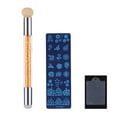 thumbnail image 1 of Ruiboury Pattern Stainless Stamping Plate Double -headed Art Pen PVC Scraper, 1 of 6
