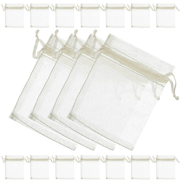 100 Pcs Small Organza Bag Bracelet Jewelry Bags Drawstring Pouches Candy Bridesmaid Party Favor