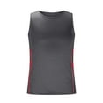 thumbnail image 3 of WAVSUF Tall Big Mens Bodybuilding Sleeveles Solid Color Tank Tops T-Shirt Tight Pullover Dark Gray Size M, 3 of 5