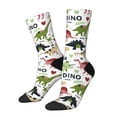 thumbnail image 2 of Uemuo Cute Dinosaurs Pattern Women's Crew Socks, Soft Durable Breathable Moisture-Wicking with Odor Control Cotton socks, 2 of 9