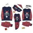 thumbnail image 1 of Pijamas familiares navideños a juego, conjunto de camisetas de manga larga con estampado de letras y pantalones a cuadros. Ropa de estar por casa suave., 1 of 10