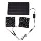 thumbnail image 2 of 20W Solar Powered Dual Fan 12V Efficient Energy Saving Solar Panel Fan Kit with Switch for RV Greenhouse Pet Home, 2 of 5