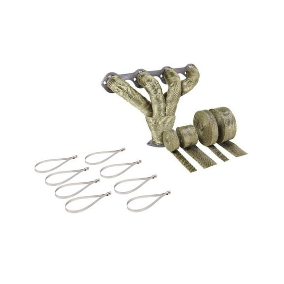 DEi Titanium Exhaust Wrap and Locking Tie Kit, 2 x 15