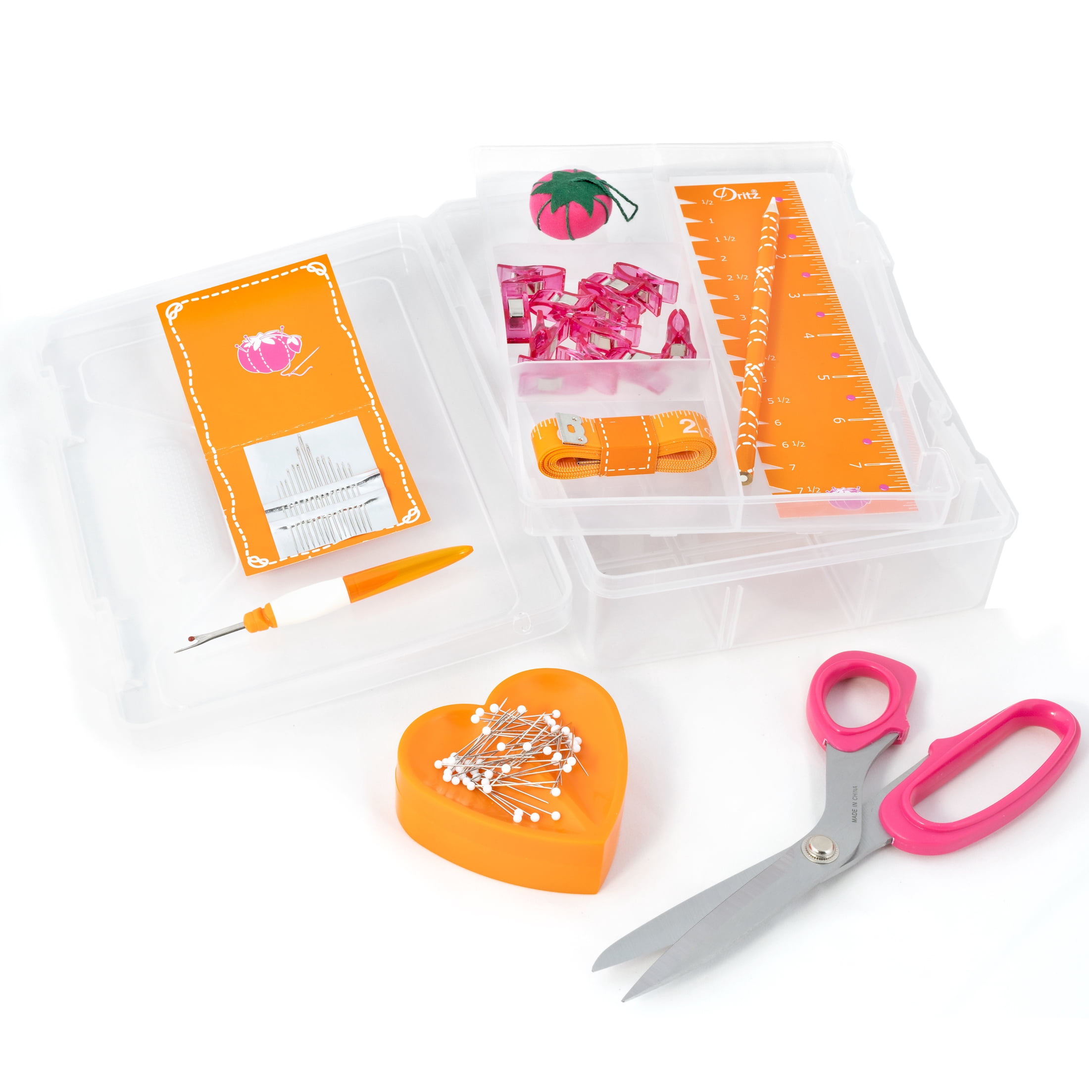 Dritz Essential Sewing Box Kit, Orange