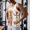 thumbnail image 5 of Gukieu Black African Woman Print Men's Quick Dry Fitness Vest, Round Neck Sleeveless Fitness Bodybuilding Top-4X-Large, 5 of 7