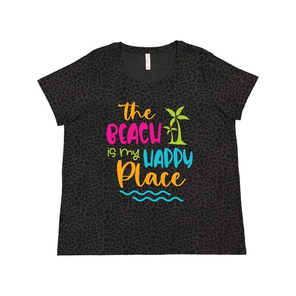 Inktastic Spring Break the Beach is My Happy Place Women's Plus Size T-Shirt