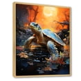thumbnail image 2 of Designart "Expression I" Animals Turtle Floater Framed Wall Art Prints, 2 of 5