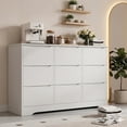 thumbnail image 1 of Commode à 9 Tiroirs avec Rangement Profond et Dessus Grand, Garde-Robe Moderne de 59,1 Po, Grande Commode, Longue Commode de Rangement pour Chambre, Salon, Couloir, Chambre d'Enfant, 1 of 7