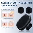 thumbnail image 2 of 2pcs-Silicone Manual Facial Cleansing Brush for Men, Waterproof Face Scrubber Exfoliating Skin Care Tool, Black, 2 of 5