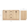 thumbnail image 2 of Ariel Kelly 60 Inch Double Sink Base Cabinet In Oak, 2 of 10