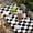 Black White, variant on Black White Plaid Table Cloths for 4 Foot Rectangle Tables, Farmhouse Modern Minimalist Geometric Patio Waterproof Elastic Fitted Tablecloths, Washable Rectangular Table Cover for Camping