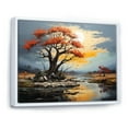 thumbnail image 2 of Designart "Crimson Baobab Wilderness" Tree Baobab Floater Framed Wall Art Living Room, 2 of 5
