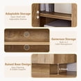 thumbnail image 4 of KeyWhat TV Stand for TVs Up to 80", Modern Entertainment Center with Storage Cabinet & Open Shelves, Cable Management for Living Room, Light Knotty, 4 of 7