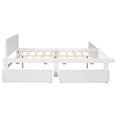 thumbnail image 7 of Full Size Platform Bed with Footboard Bench and 2 Storage Drawers, Solid Wood Bed Frame High Stable with Headboard for Boys/Girls/Teens Bedroom, No Box Spring Needed, White, 7 of 7