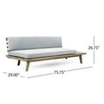 thumbnail image 5 of GDF Studio Adelia Indoor/Outdoor Acacia Wood 5 Seater Sectional Sofa Set with Cushions, Gray, 5 of 13