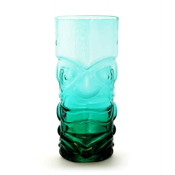 Blue Tropical Crystal Tiki Glasses (Set of 2)
