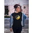 thumbnail image 2 of Ying And Yang Sun And Moon Shaped T-Shirt Women -Smartprints Designs, Female Small, 2 of 4
