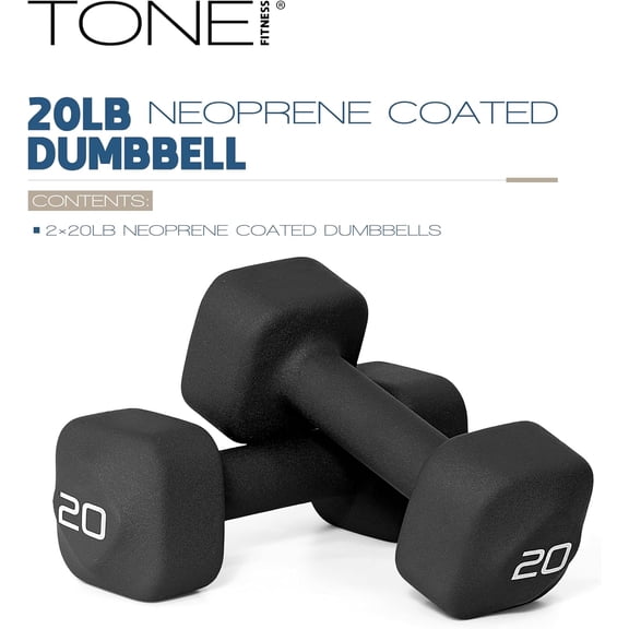 Neoprene Dumbbell Weight Pairs with Anti-Roll Square Head | Multiple Options